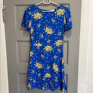 B Darlin Blue Floral Dress